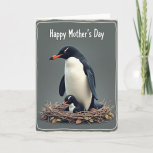 Penguin Mothers Day Nest Card