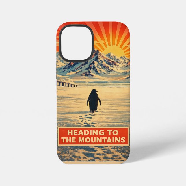 penguin mountain  iPhone case (Back)