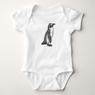 Penguin Music Headphone Baby Bodysuit