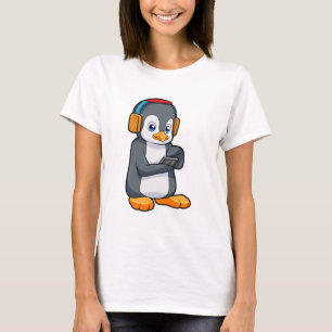 Penguin Music Headphone T-Shirt