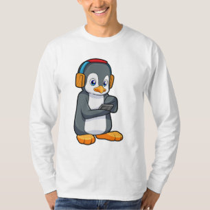 Penguin Music Headphone T-Shirt