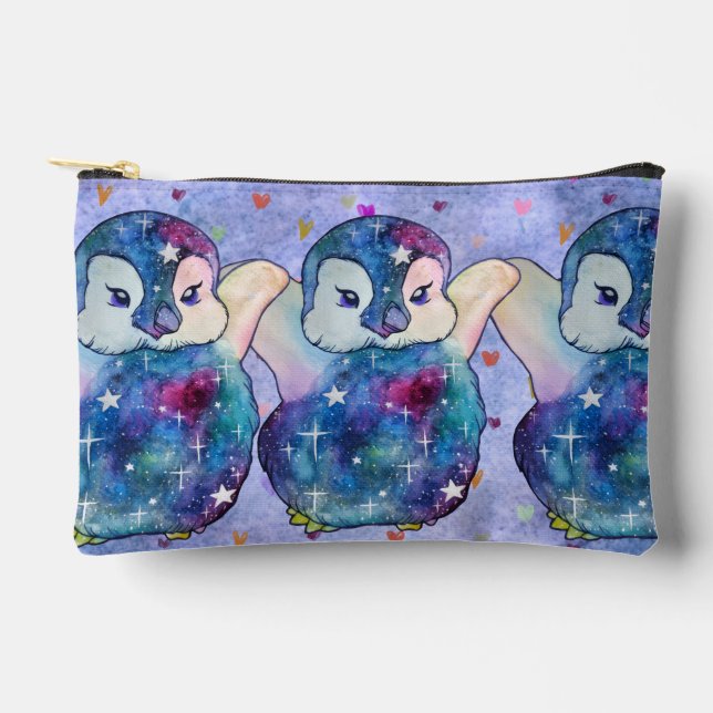 Penguin named Button Accessory Pouch (Front)