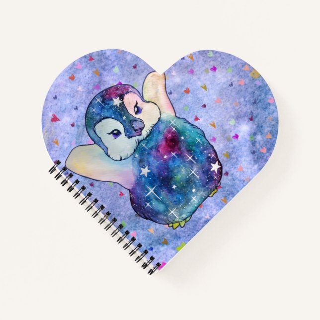 Penguin named Button Notebook (Front)