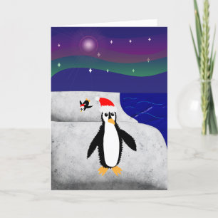 Penguin-ning to look like Christmas Card