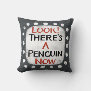 Penguin Now Throw Pillow