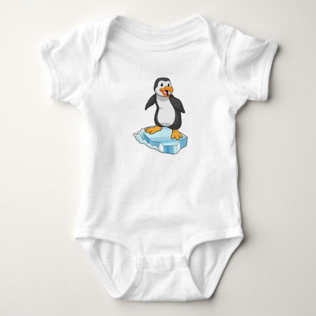 Penguin on Ice floe Baby Bodysuit (Front)