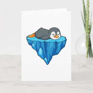 Penguin on Ice floe Card
