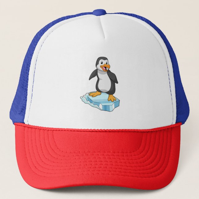 Penguin on Ice floe Trucker Hat (Front)