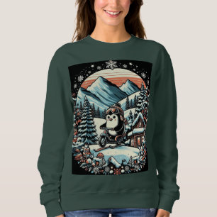 Penguin on Motor Sweatshirt