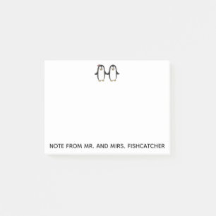 Penguin Pair Personalize Post-it Notes