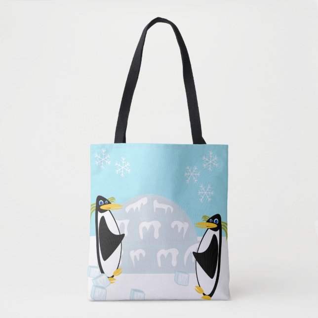 Penguin Pals on Ice Tote Bag (Front)