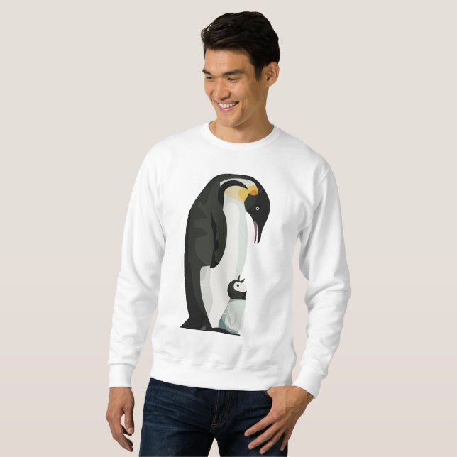 Penguin Parent and Chick Bonding Art Sweatshirt (Front Full)