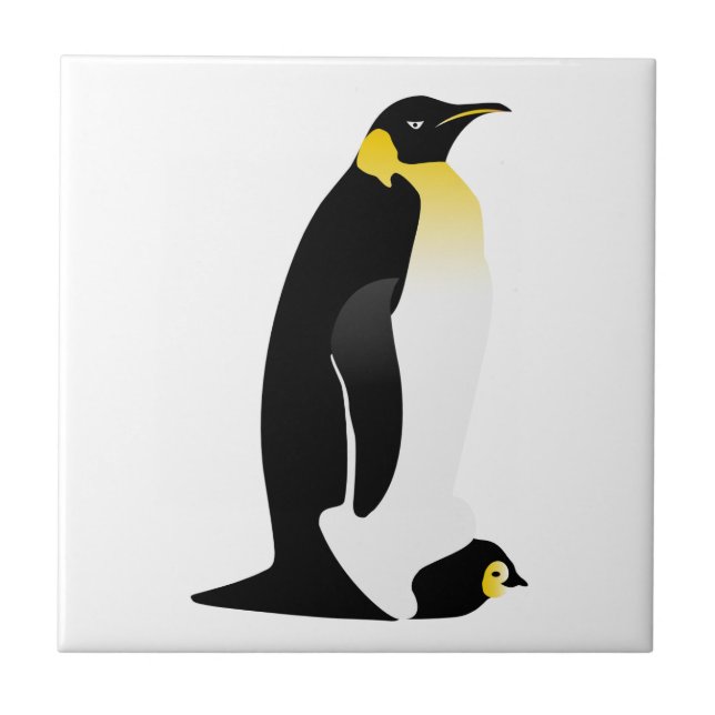 Penguin parent with his baby tile (Front)