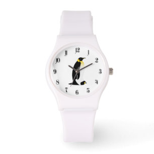 Penguin parent with his baby watch