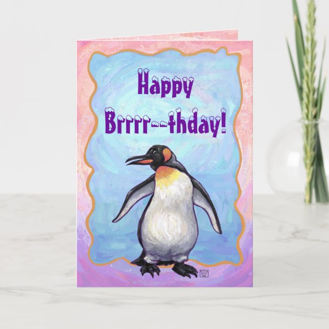 Penguin Party Centre Card (Front)