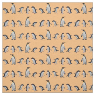 Penguin Party Fabric (Orange)