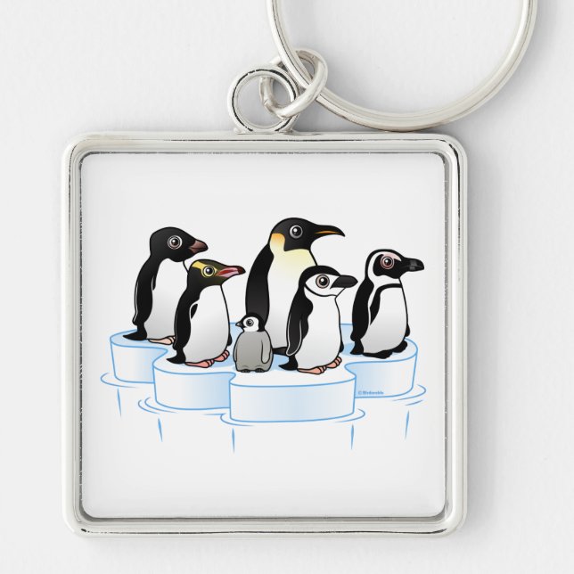 Penguin Party Keychain (Front)