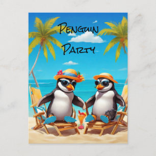 Penguin Party Postcard