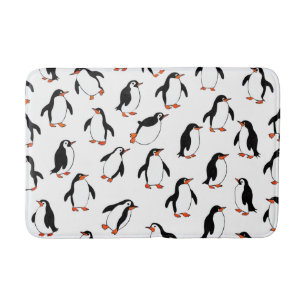 Penguin Pattern Bath Mat