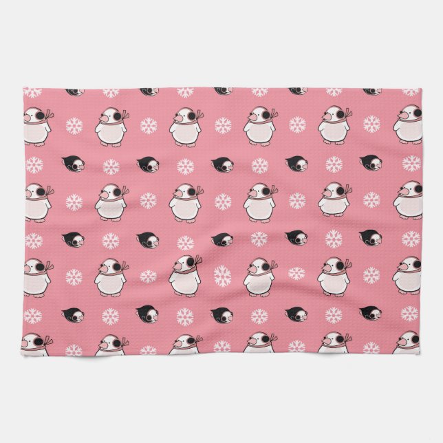 penguin pattern kitchen towel (Horizontal)