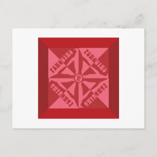 Penguin Pattern Postcard