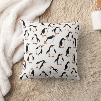 Penguin Pattern Throw Pillow