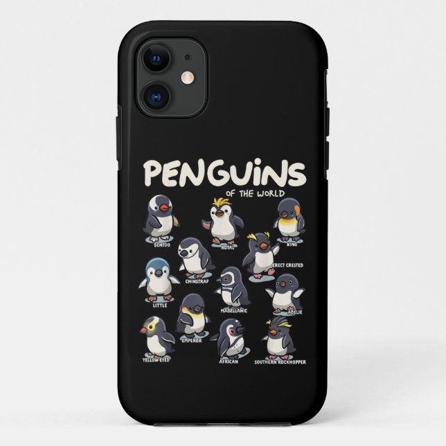 Penguin Penguins Animals of the World Penguin Love Case-Mate iPhone Case (Back)