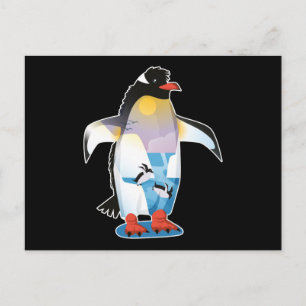 Penguin Penguins Winter Design Antarctica Gift Postcard