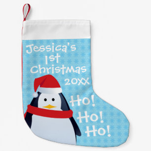 Penguin - Personalised First Christmas Small Christmas Stocking