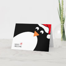 Penguin Personalized Christmas Card