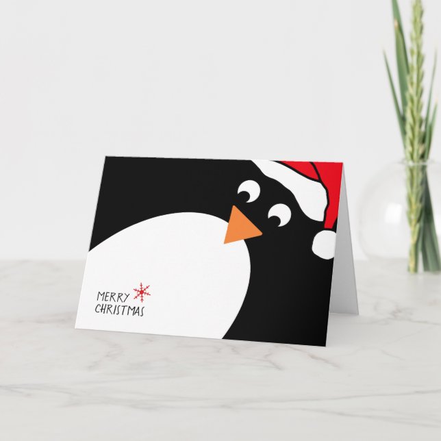 Penguin Personalized Christmas Card (Front)