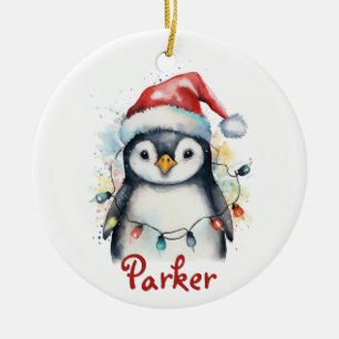 Penguin Personalized Christmas Ornament