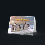 Penguin Photo Happy Birthday Card<br><div class="desc">If you love expressing yourself through humour,  check out this fully customizable merchandise,  brought to you by Irony Designs.</div>