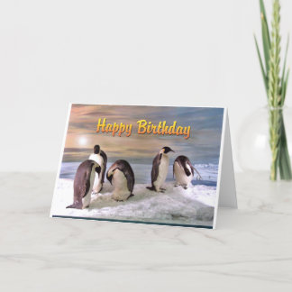 Penguin Photo Happy Birthday Card