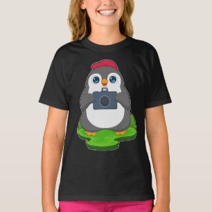 Penguin Photographer Camera T-Shirt