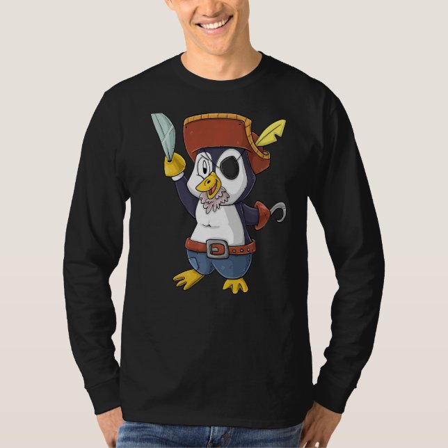 Penguin Pirate   T-Shirt (Front)