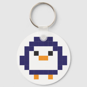 Penguin - pixel art keychain