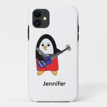 Penguin Playing Electric Bass Personalize