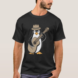 Penguin Playing Guitar Guitarist T-Shirt