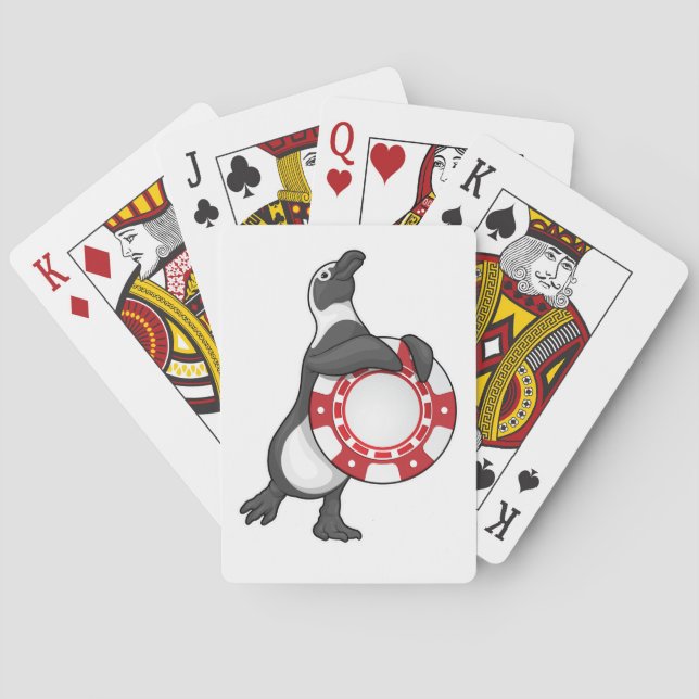 Penguin Poker Poker chips Playing Cards (Back)