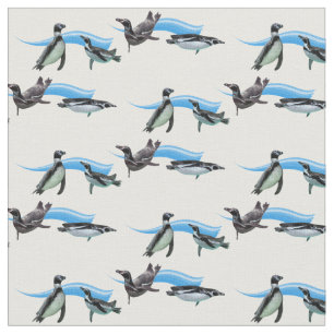 Penguin Pool Party Fabric (Choose colour)
