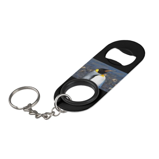 Penguin Portrait Keychain Bottle Opener (Front Angled)