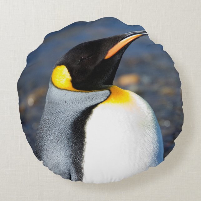 Penguin Portrait Round Pillow (Back)