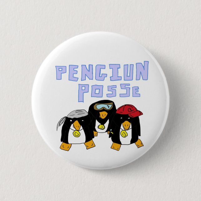 Penguin Posse Button (Front)
