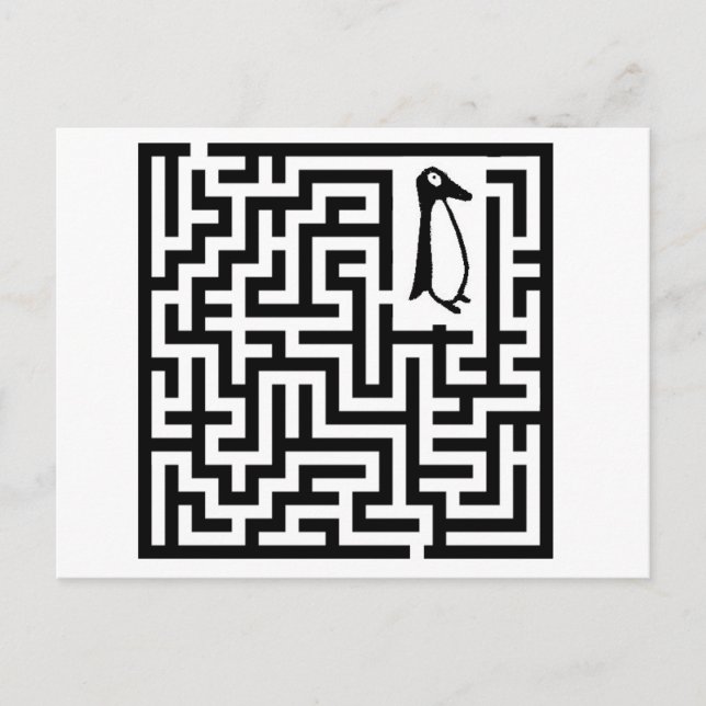 Penguin Postcard  Maze by Joke App Tv Tm (Front)