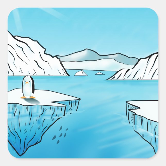 Penguin Products Square Sticker (Front)