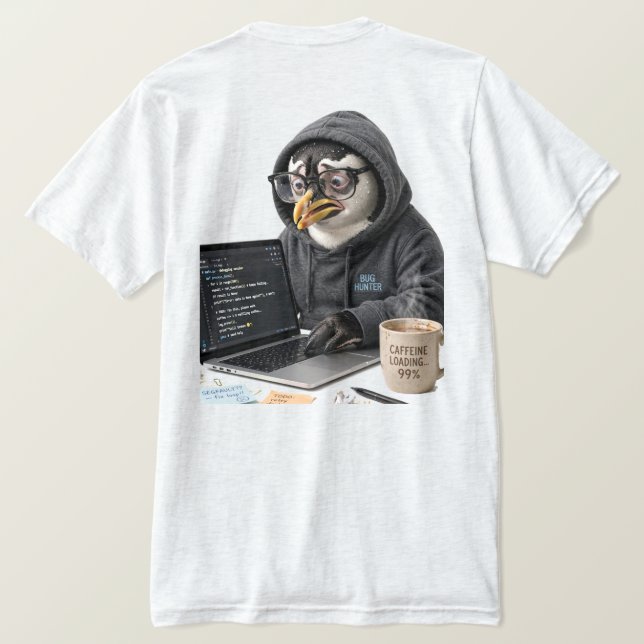 Penguin programer T-Shirt (Design Back)