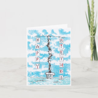 Penguin Pyramid Birthday Card