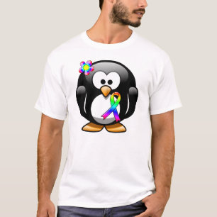 Penguin Rainbow Awareness Ribbon T-Shirt