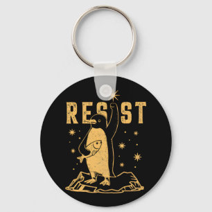 Penguin Resist Penguins Protest Against Tariffs An Keychain